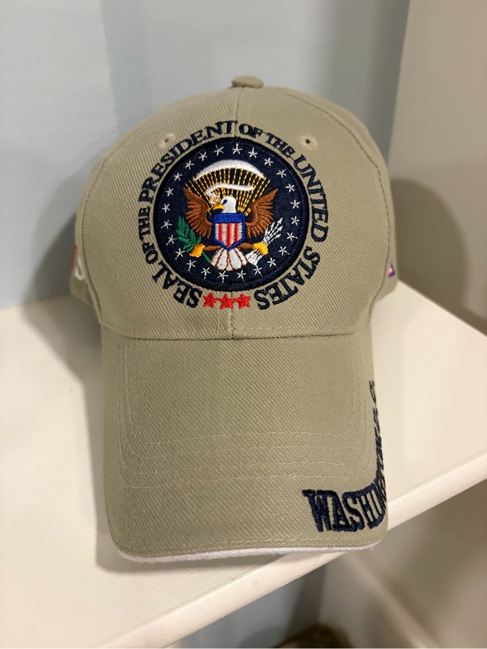 Beige 'Seal of the President' Washington DC Embroidered Baseball Cap